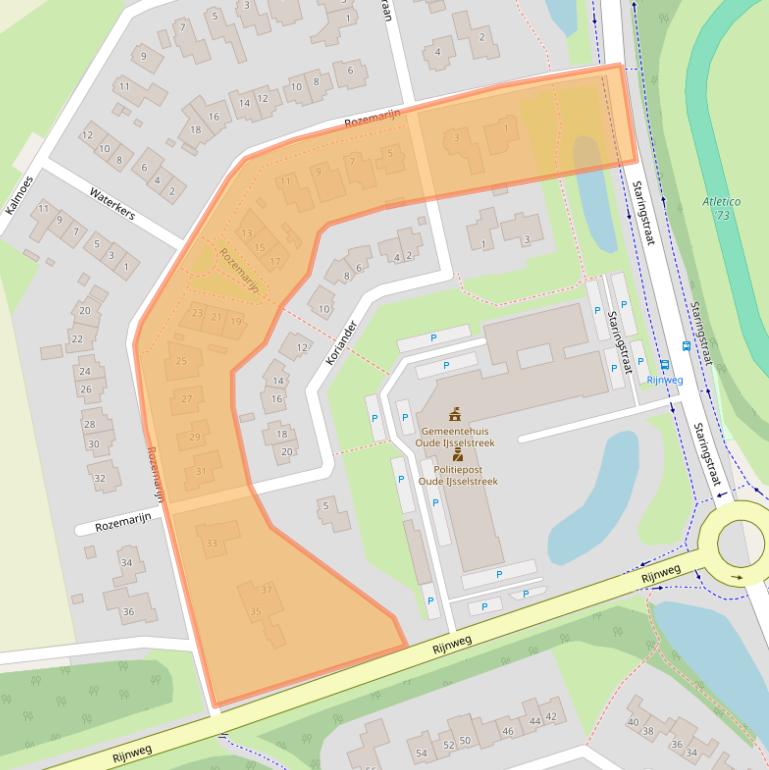 Kaart van postcodegebied 7081JB.