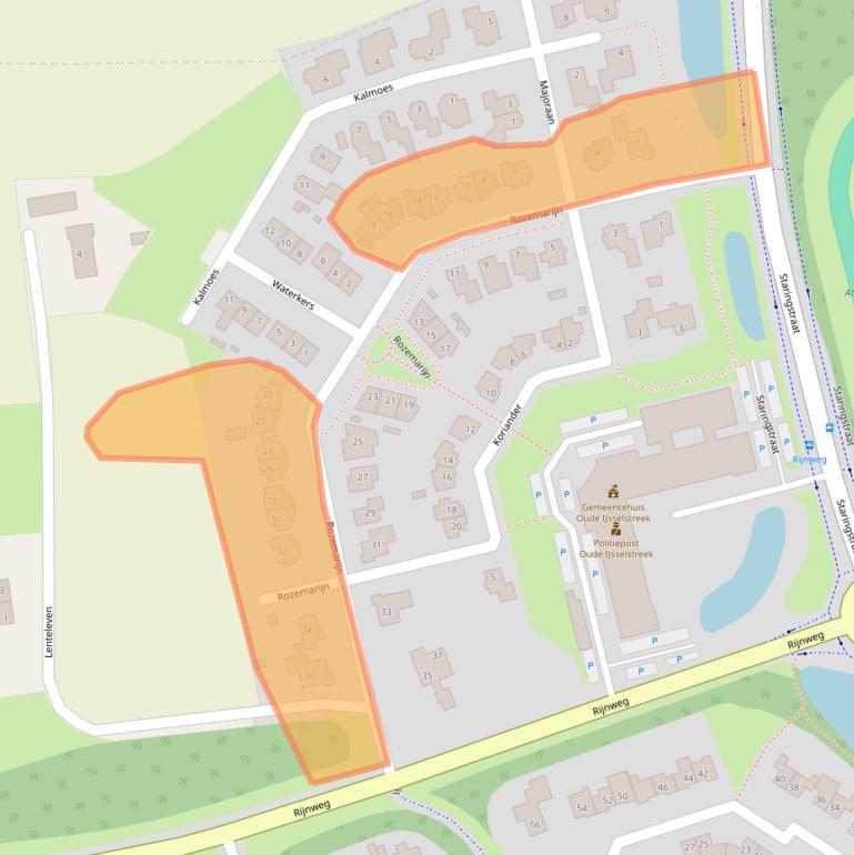 Kaart van postcodegebied 7081JC.