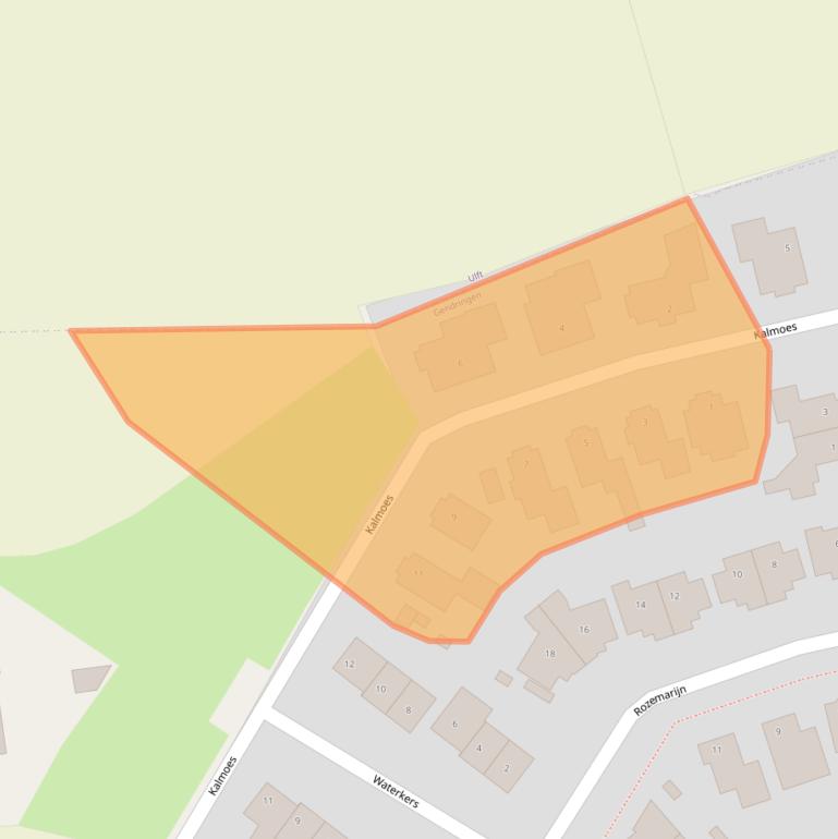 Kaart van postcodegebied 7081JE.