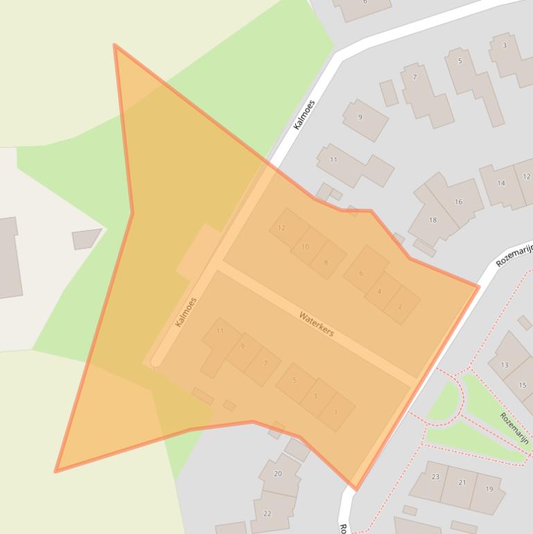 Kaart van postcodegebied 7081JG.