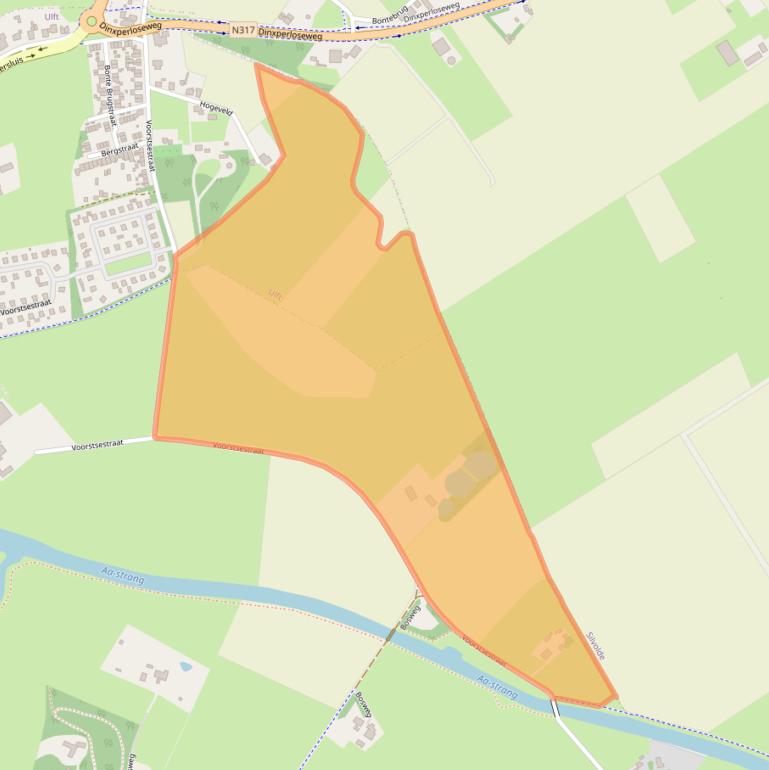 Kaart van postcodegebied 7083AD.