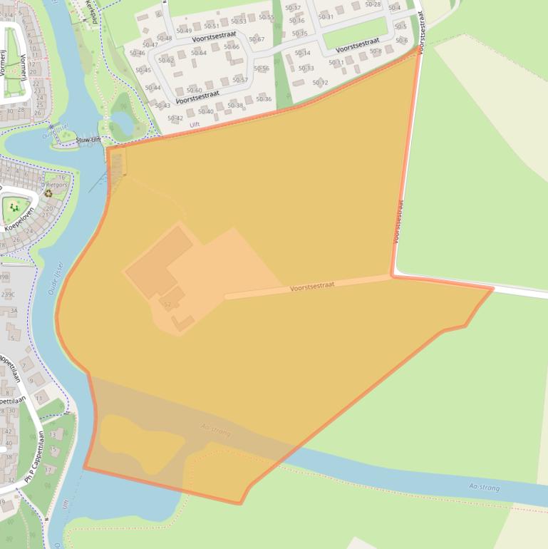 Kaart van postcodegebied 7083AE.