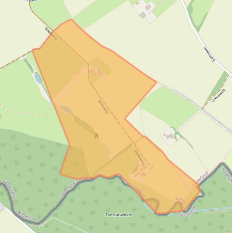 Kaart van postcodegebied 7083AH.