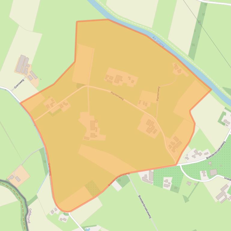 Kaart van postcodegebied 7083AN.