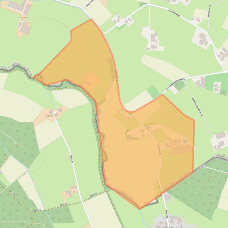 Kaart van postcodegebied 7083AP.