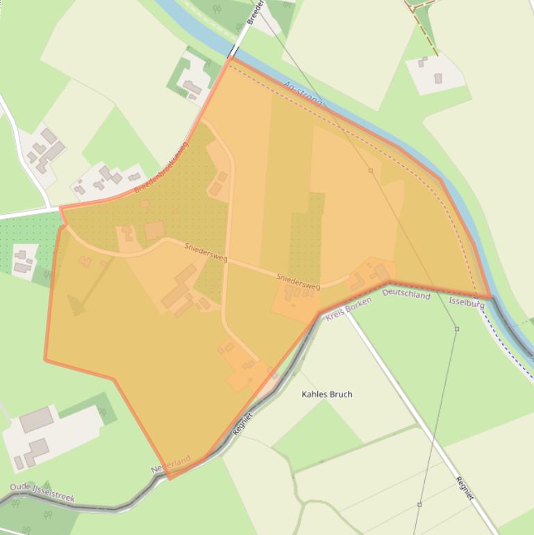 Kaart van postcodegebied 7083AS.