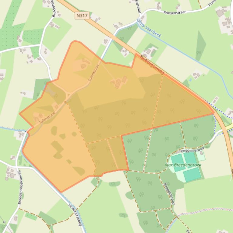 Kaart van postcodegebied 7084AK.