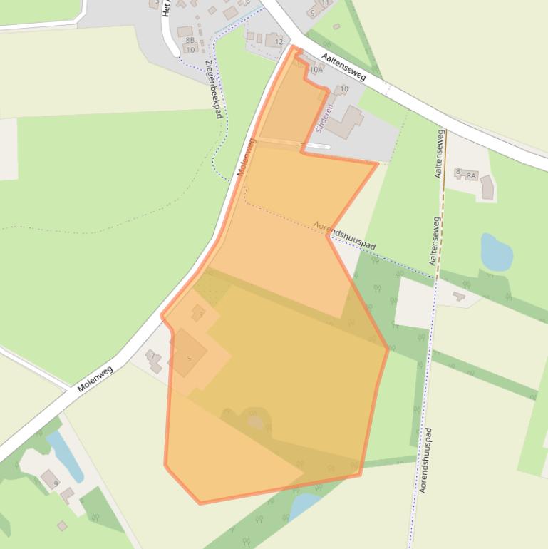 Kaart van postcodegebied 7084AX.