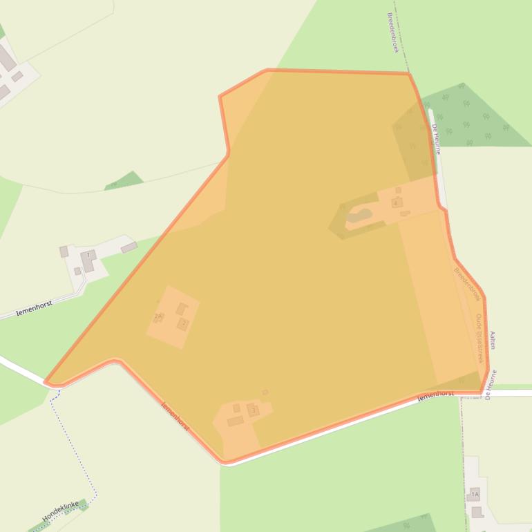 Kaart van postcodegebied 7084BC.