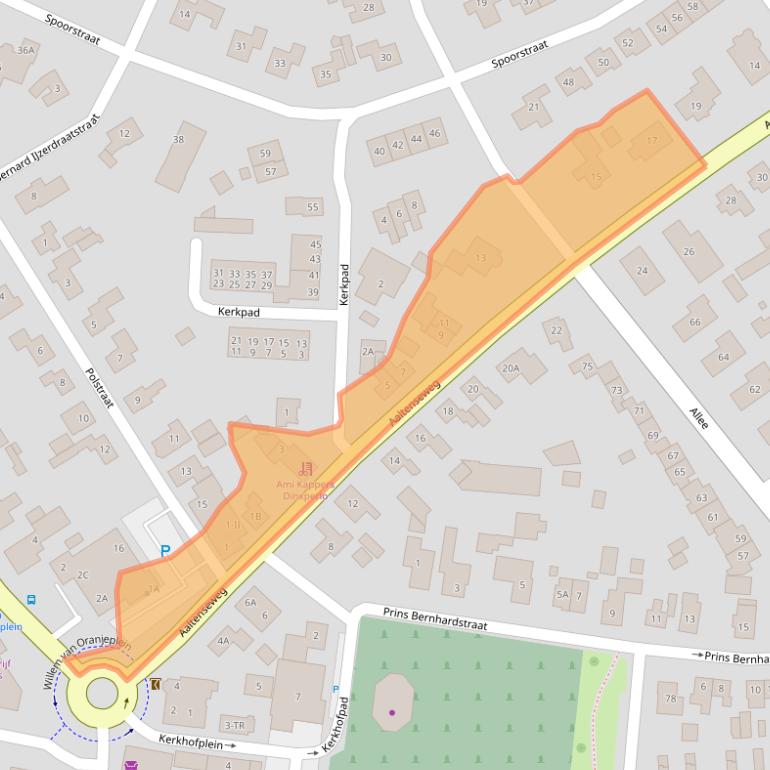 Kaart van postcodegebied 7091AB.