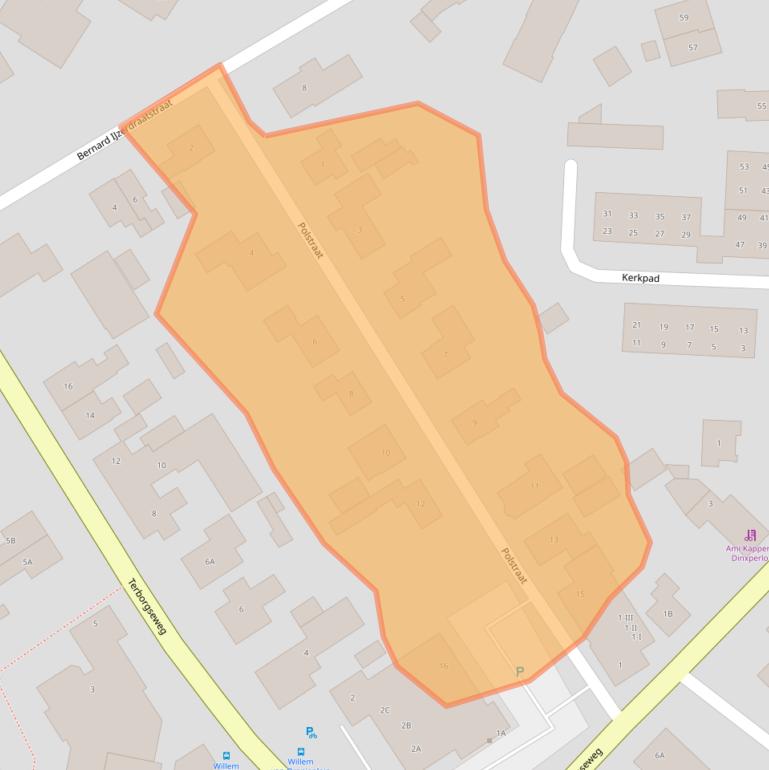 Kaart van postcodegebied 7091AH.