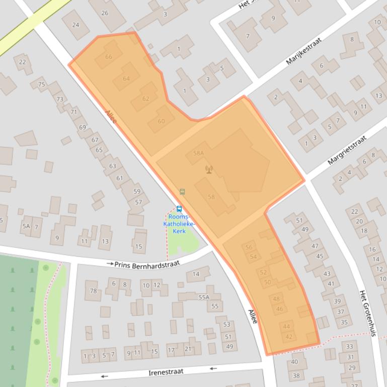 Kaart van postcodegebied 7091AM.