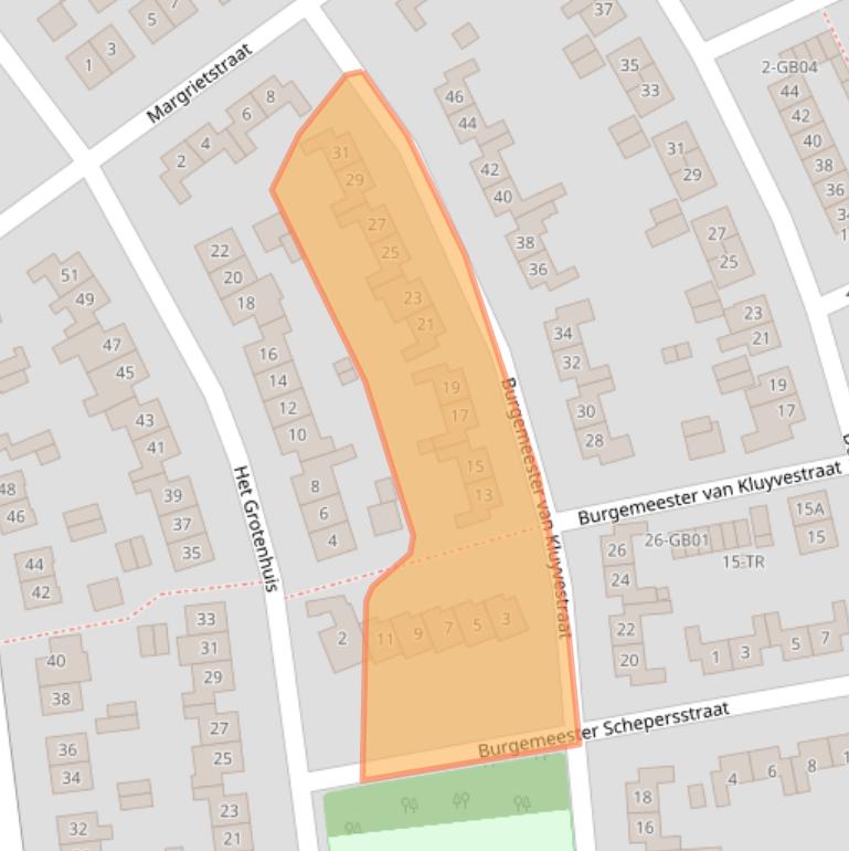Kaart van postcodegebied 7091AW.