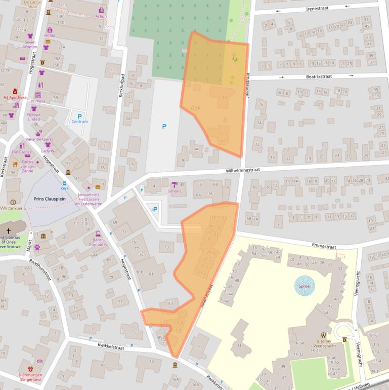 Kaart van postcodegebied 7091BG.