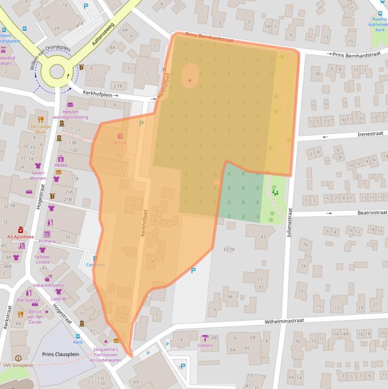 Kaart van postcodegebied 7091CG.