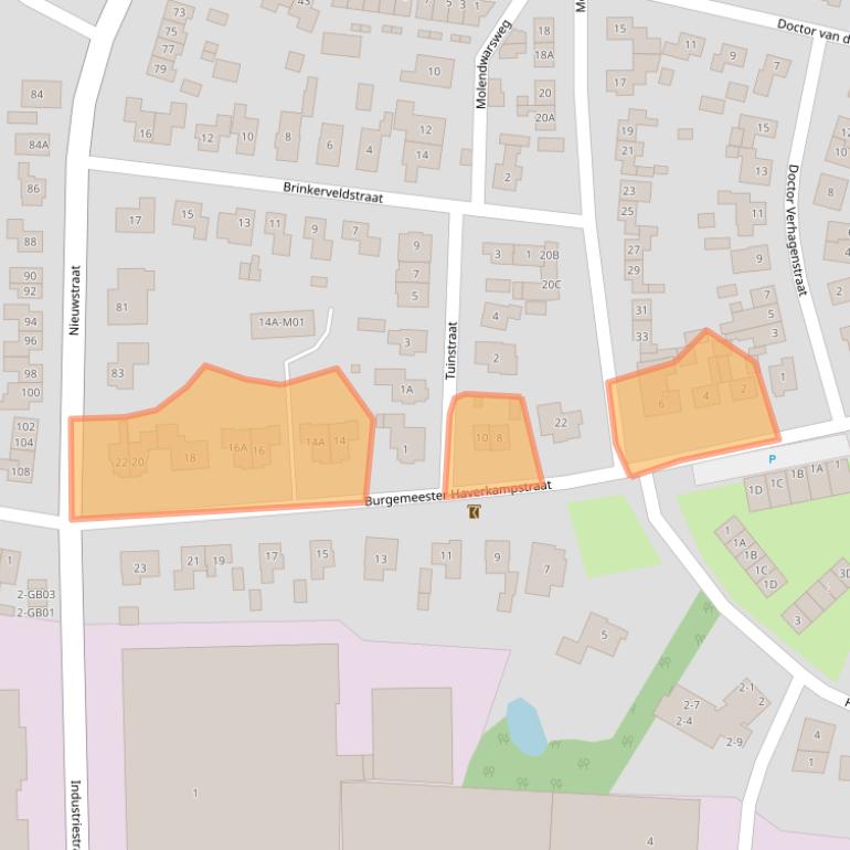 Kaart van postcodegebied 7091CP.