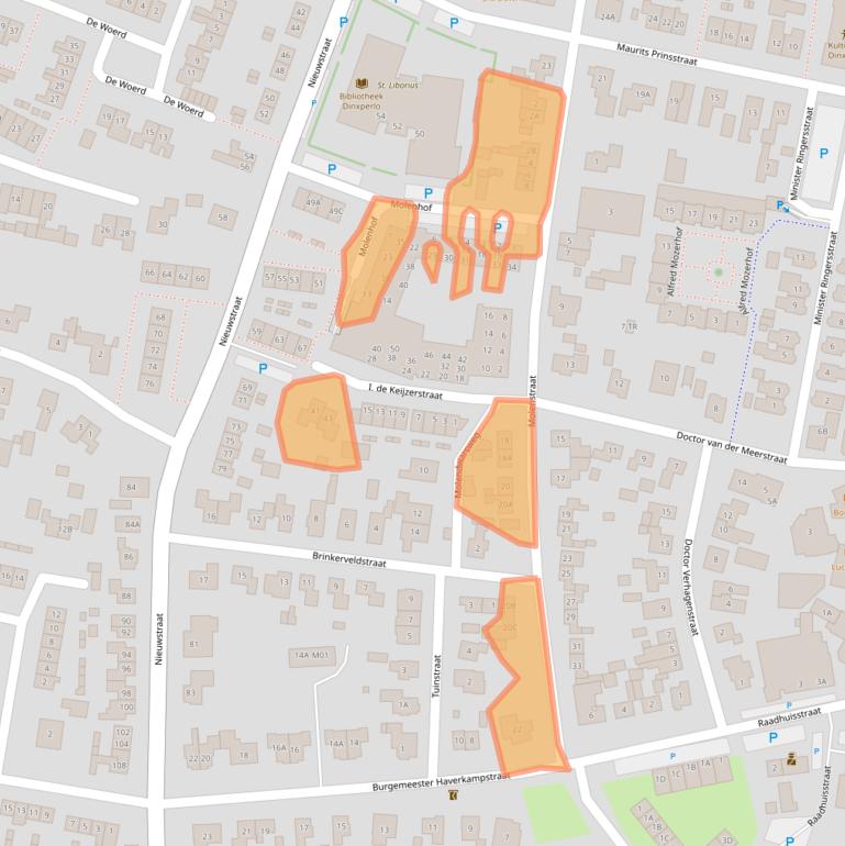 Kaart van postcodegebied 7091CX.