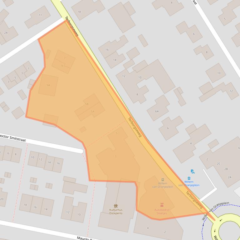 Kaart van postcodegebied 7091DP.