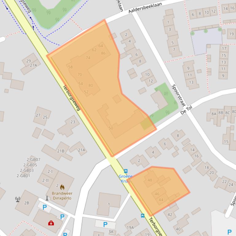 Kaart van postcodegebied 7091DW.