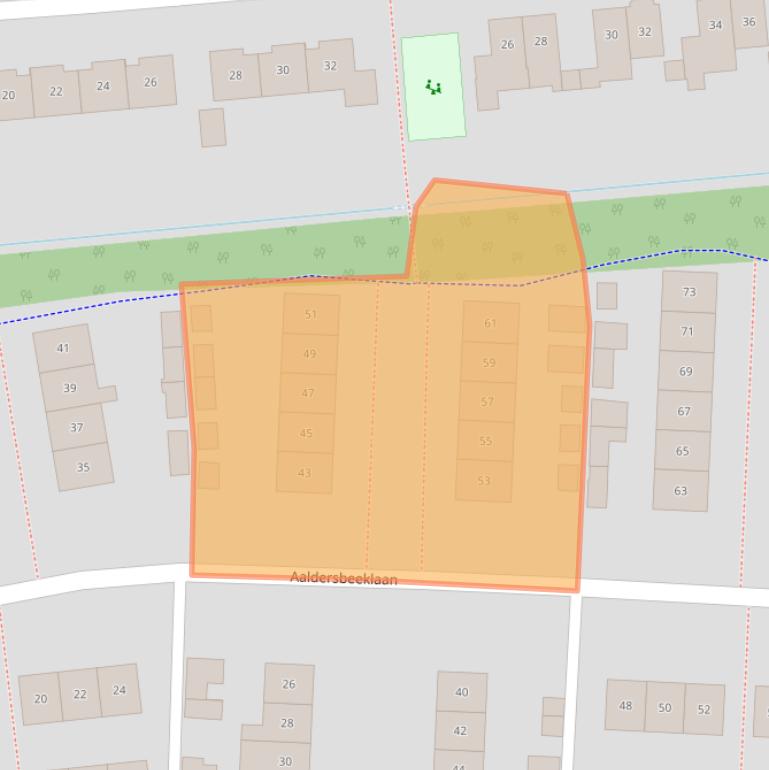 Kaart van postcodegebied 7091EB.