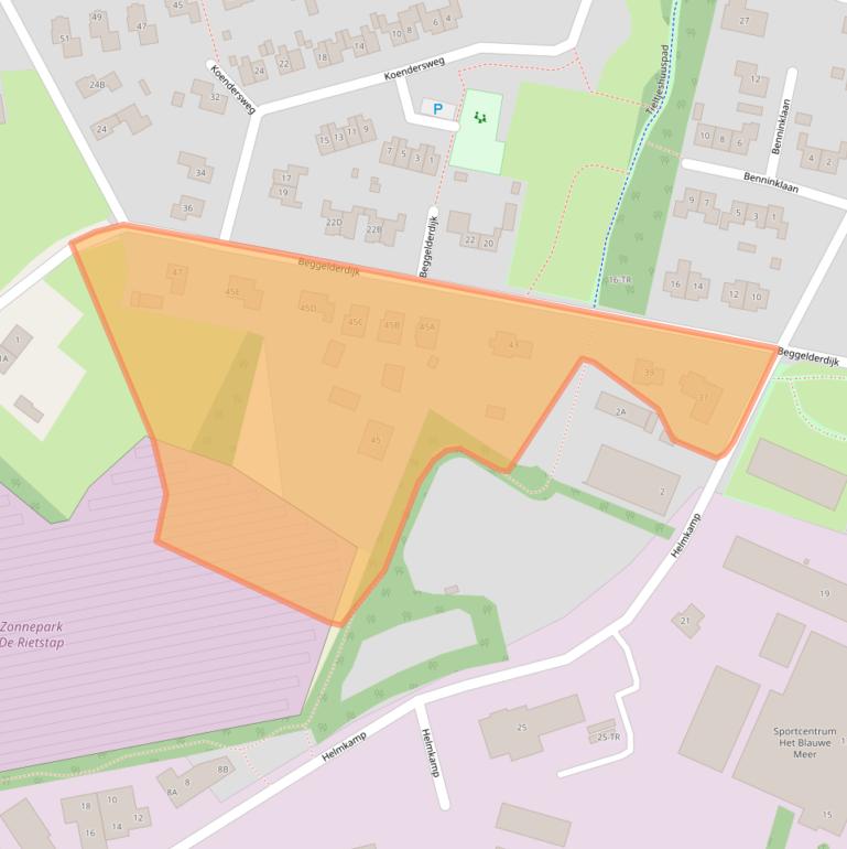 Kaart van postcodegebied 7091HE.