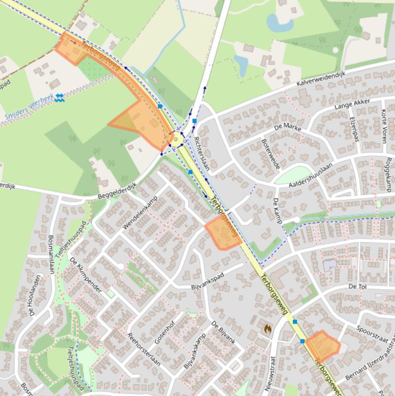 Kaart van postcodegebied 7091HN.