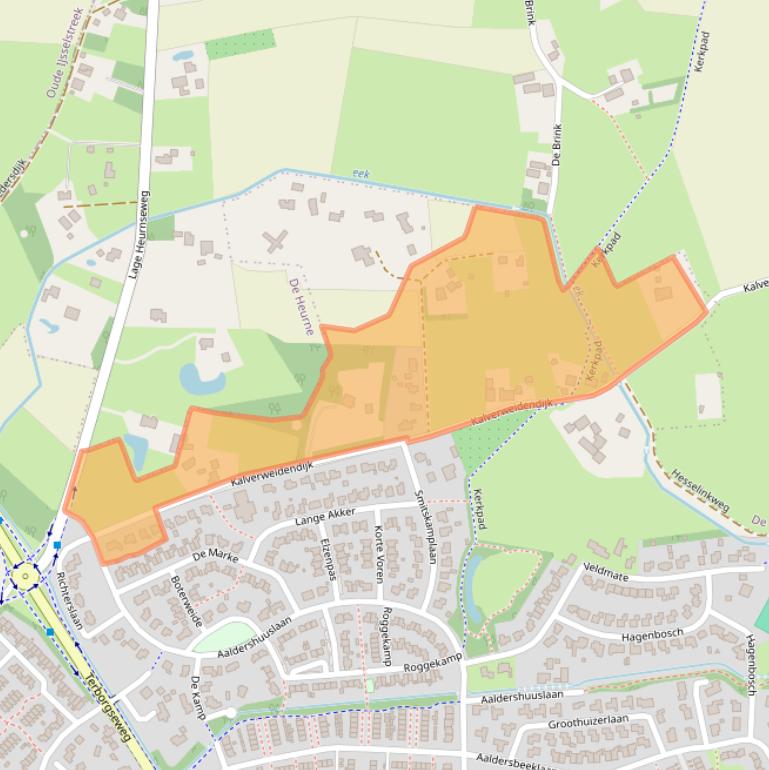 Kaart van postcodegebied 7091HP.