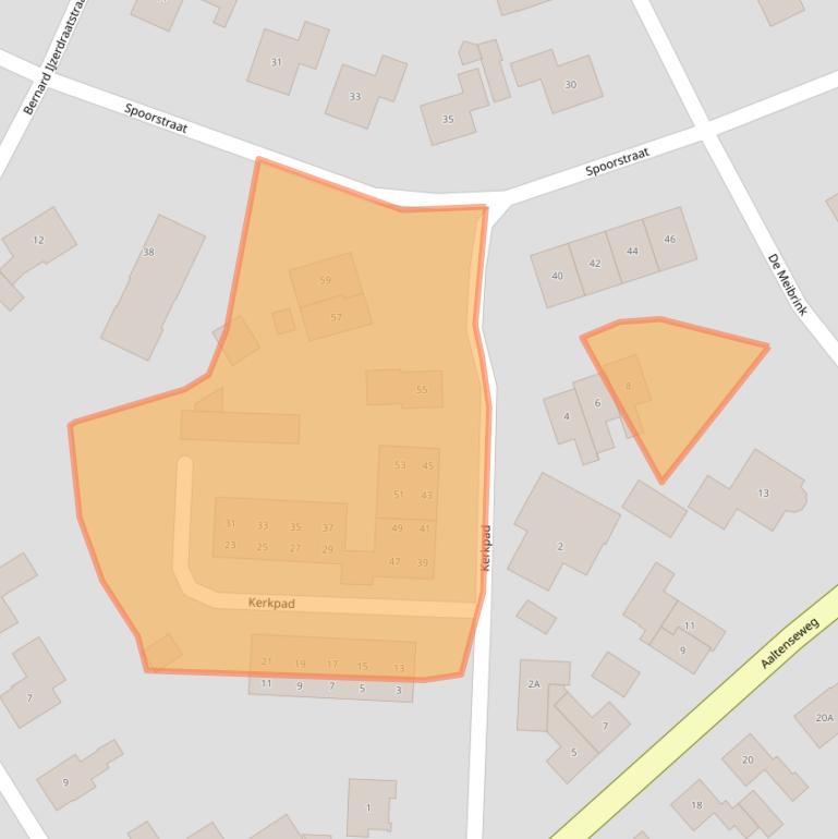 Kaart van postcodegebied 7091HW.