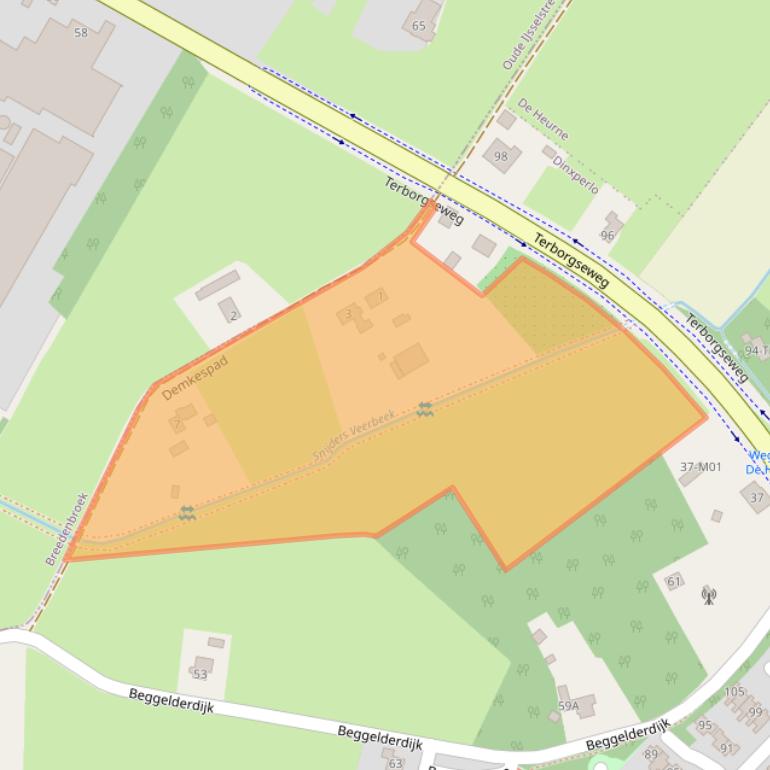 Kaart van postcodegebied 7091HX.