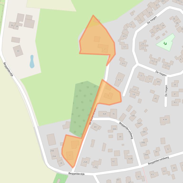 Kaart van postcodegebied 7091JA.