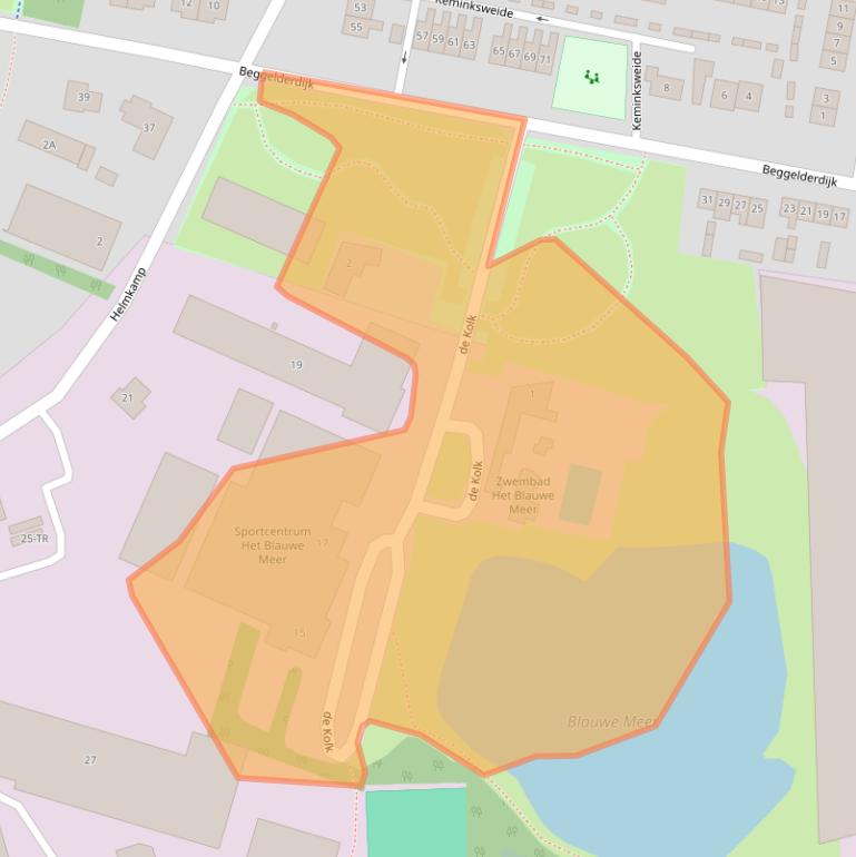 Kaart van postcodegebied 7091JJ.