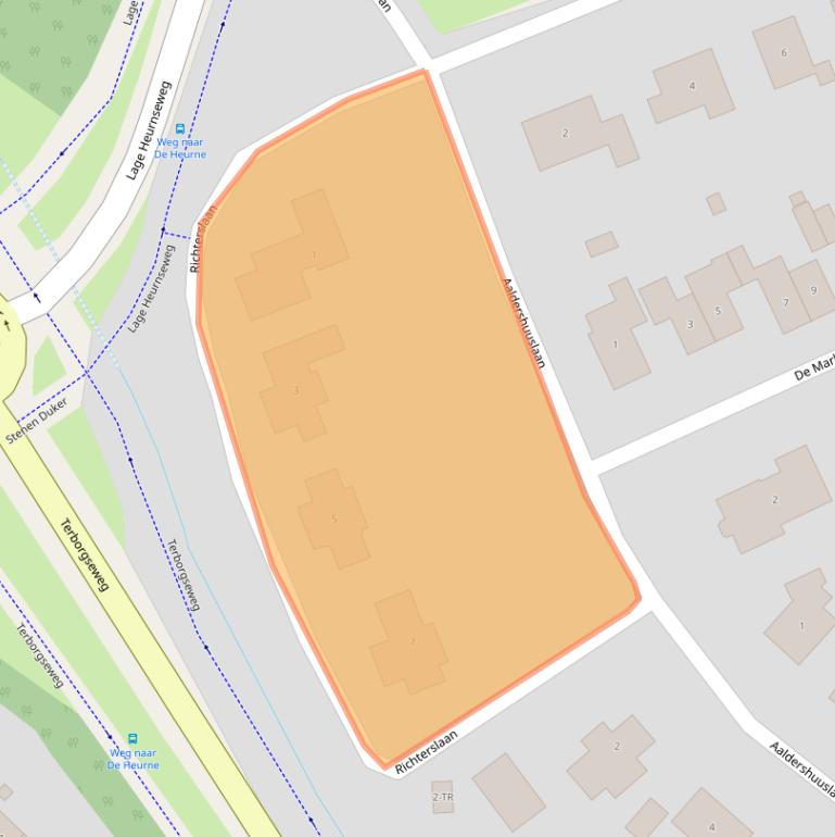 Kaart van postcodegebied 7091RA.