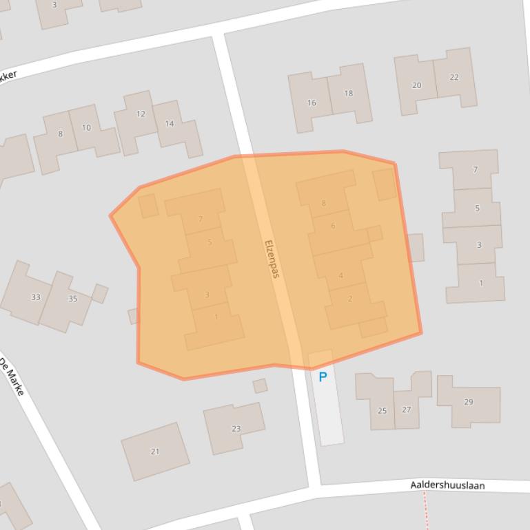 Kaart van postcodegebied 7091RH.