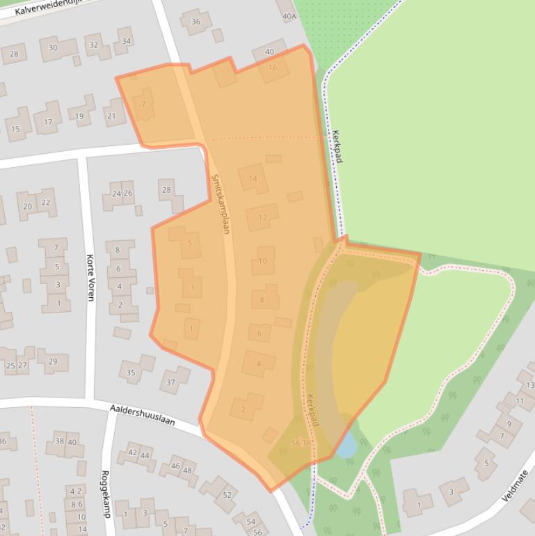Kaart van postcodegebied 7091RK.