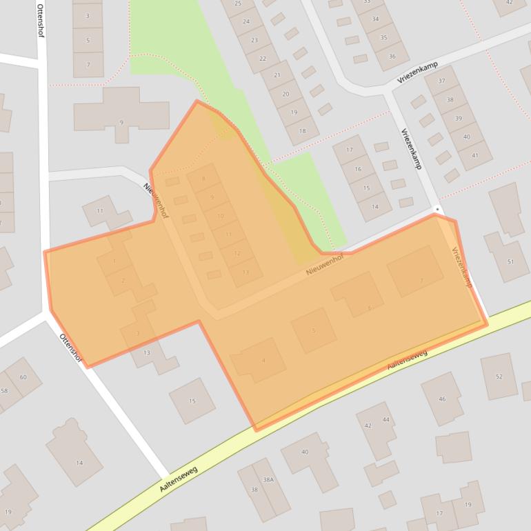 Kaart van postcodegebied 7091SB.