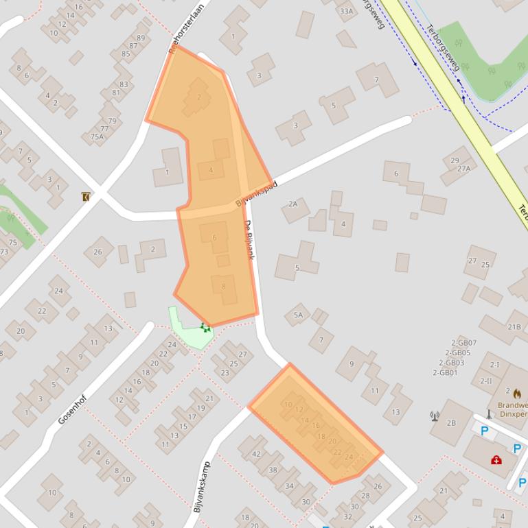 Kaart van postcodegebied 7091TC.