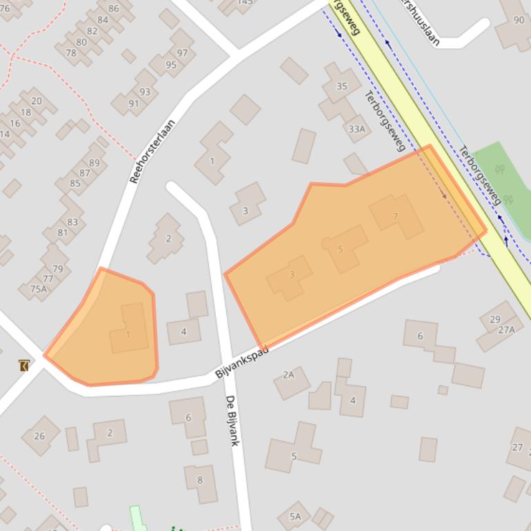 Kaart van postcodegebied 7091TH.