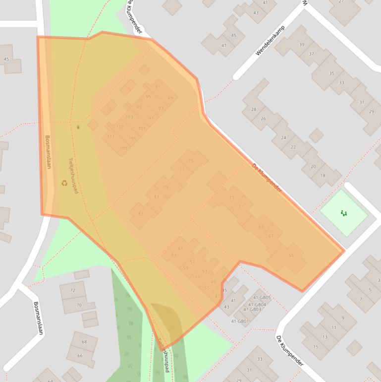 Kaart van postcodegebied 7091TR.