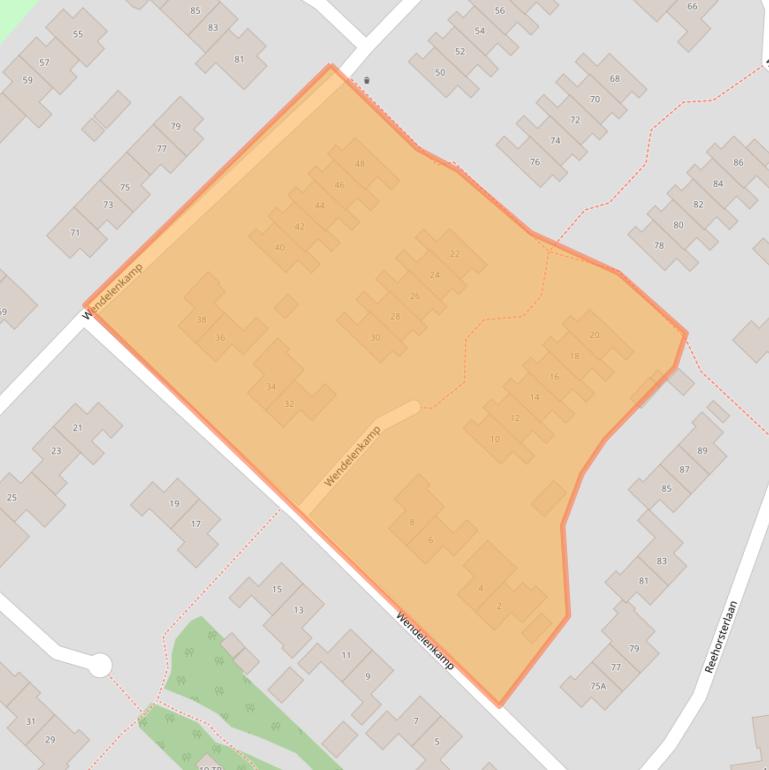 Kaart van postcodegebied 7091TX.