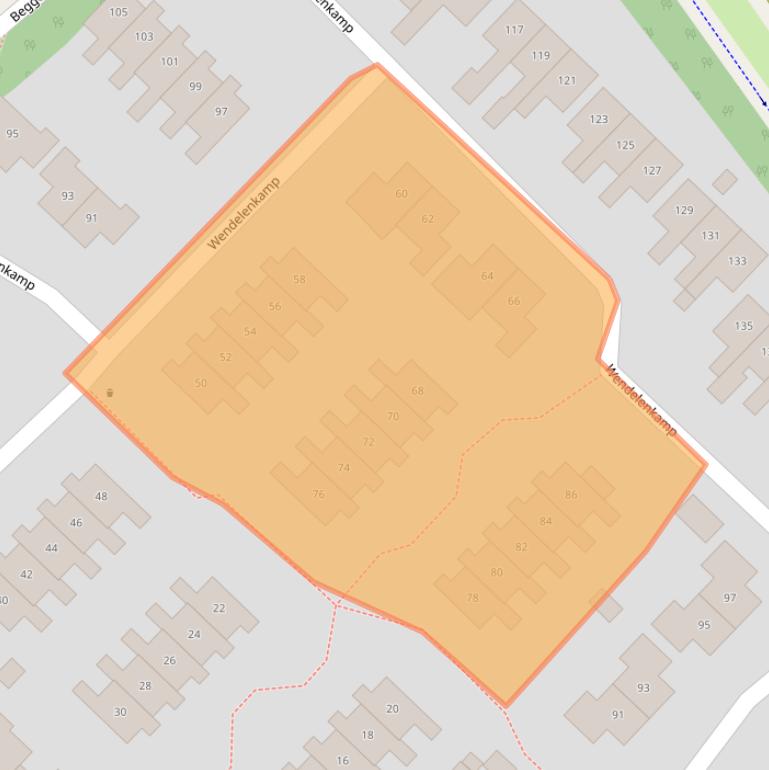 Kaart van postcodegebied 7091TZ.