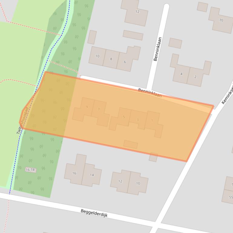 Kaart van postcodegebied 7091VA.