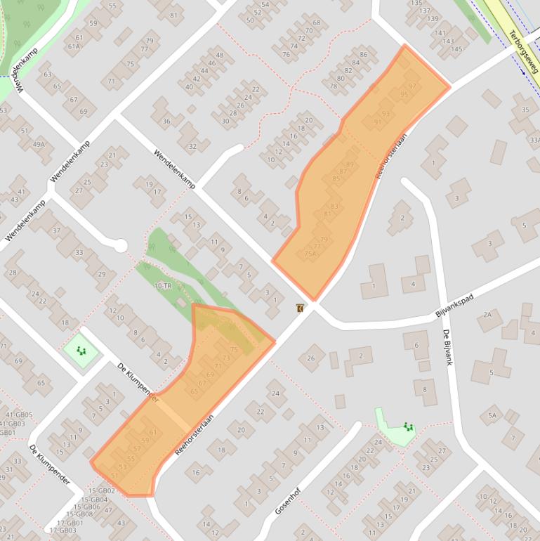 Kaart van postcodegebied 7091VE.