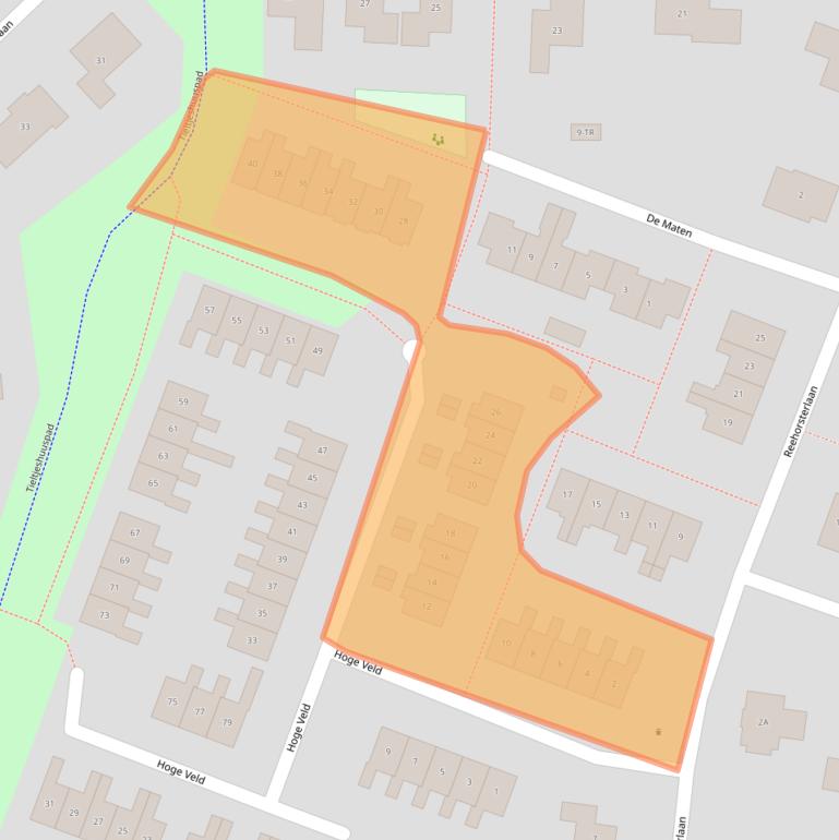 Kaart van postcodegebied 7091VH.