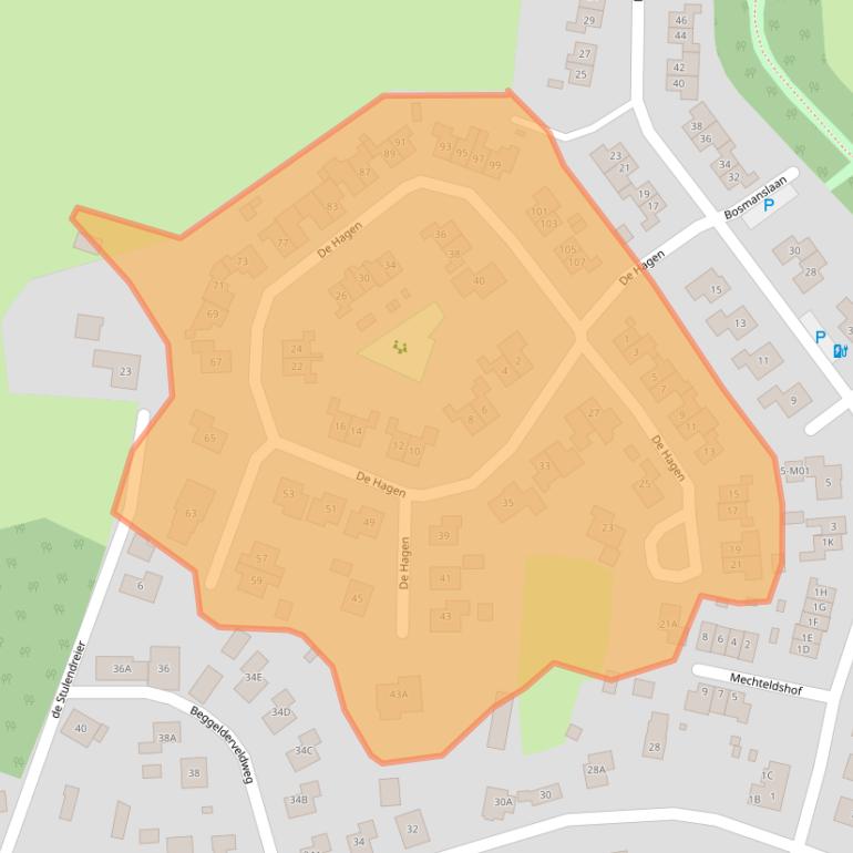 Kaart van postcodegebied 7091VJ.