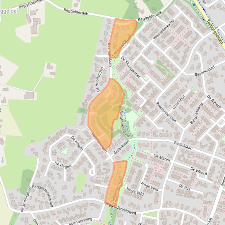 Kaart van postcodegebied 7091VW.