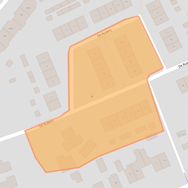 Kaart van postcodegebied 7091WX.