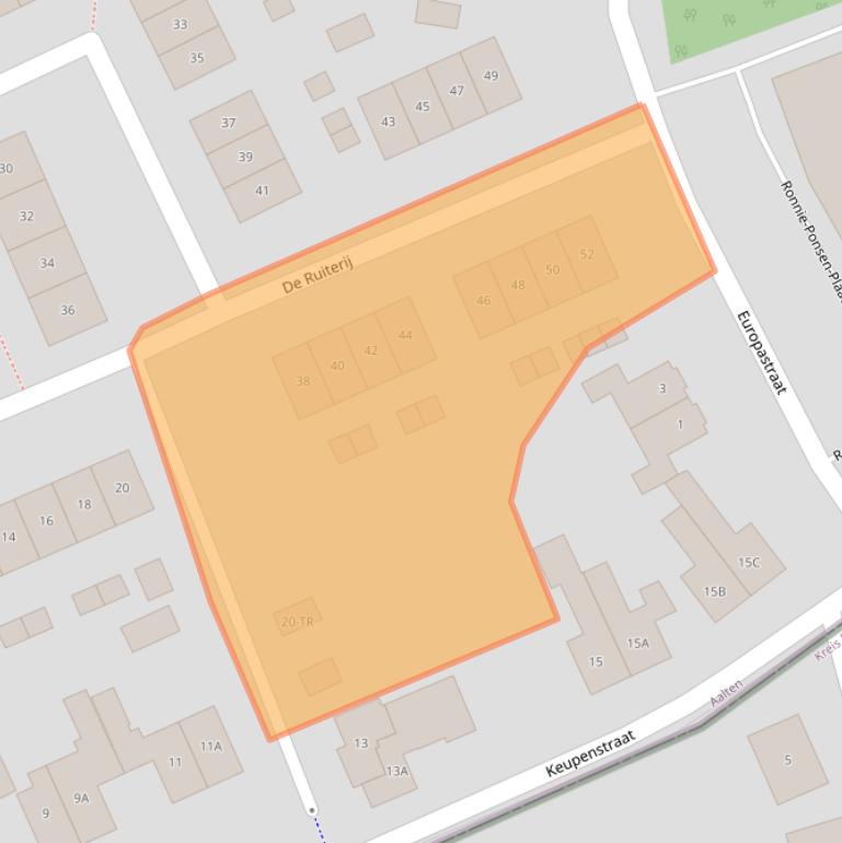 Kaart van postcodegebied 7091WZ.