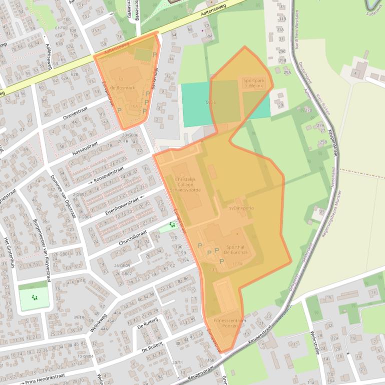 Kaart van postcodegebied 7091XC.