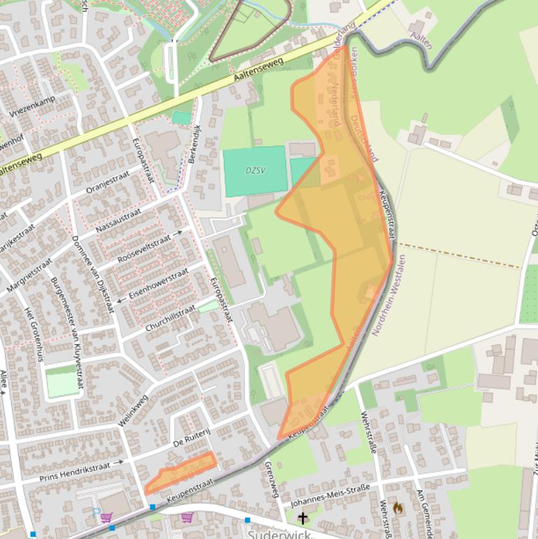 Kaart van postcodegebied 7091XE.