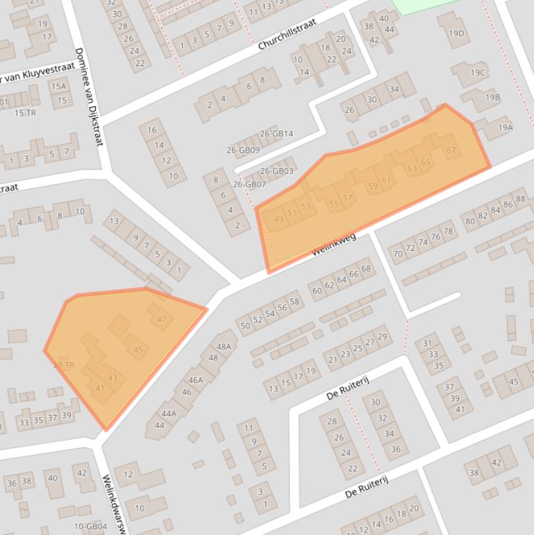 Kaart van postcodegebied 7091XH.